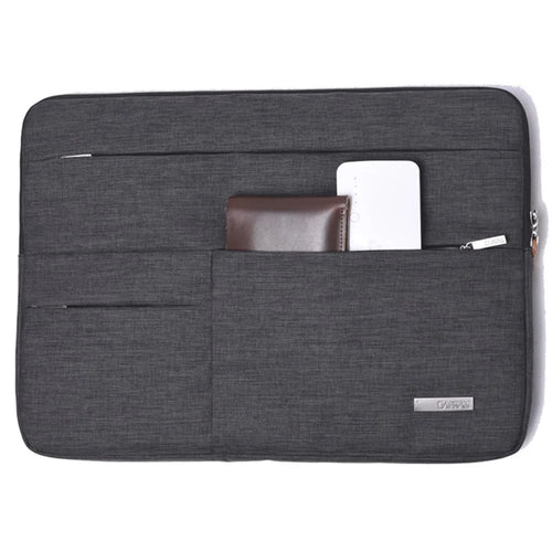 CANVASARTISAN L2-02 14-inch Canvas Laptop Handbag Business Style Lightweght Notebook Carrying Case - Dark Grey - 1