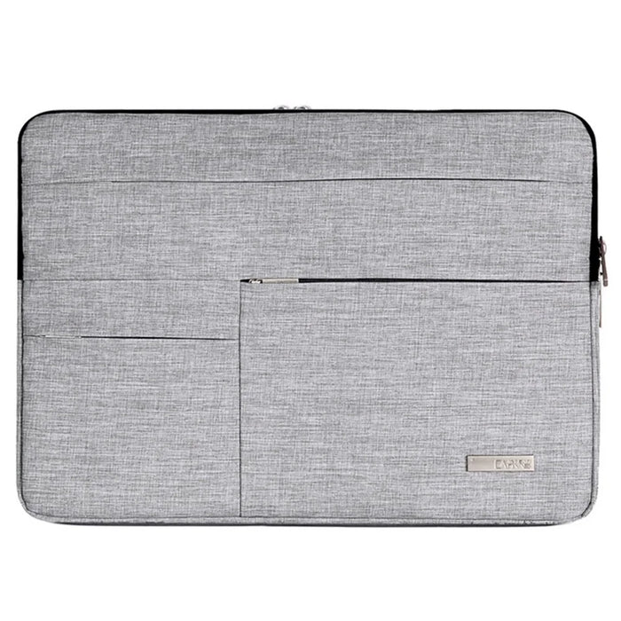 CANVASARTISAN L2-02 15-inch Notebook Protective Case Sleeve Slim Light Business Style Laptop Carrying Bag - Light Grey - 1