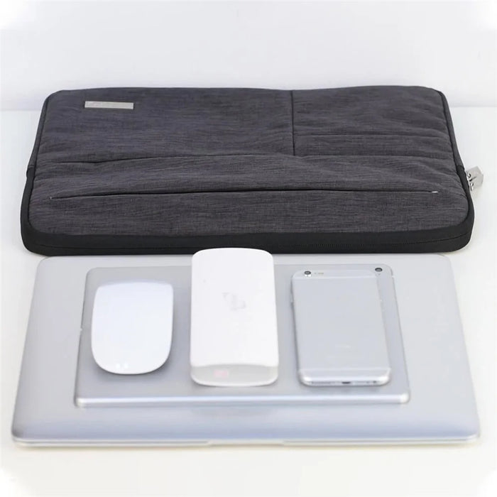 CANVASARTISAN L2-02 15-inch Notebook Protective Case Sleeve Slim Light Business Style Laptop Carrying Bag - Light Grey - 2