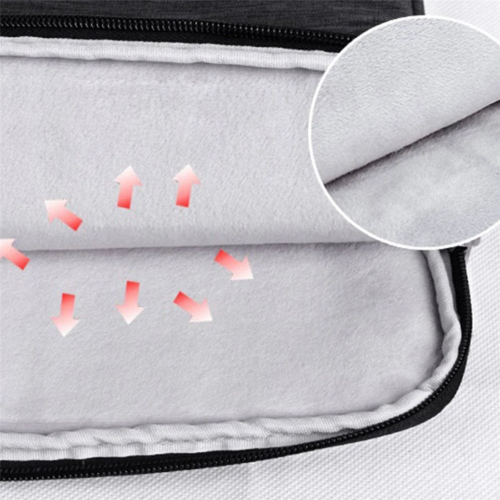 CANVASARTISAN L2-02 15-inch Notebook Protective Case Sleeve Slim Light Business Style Laptop Carrying Bag - Light Grey - 4