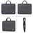 CANVASARTISAN L3-102 Notebook Handbag Business Laptop Sleeve Computer Sleeve 13 inch Laptop Bag with Small Pouch Bag - Dark Grey - 5