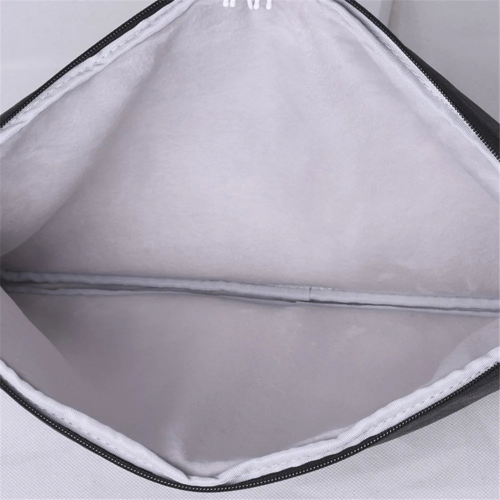 CANVASARTISAN L3-102 Large Handbag High-quality Polyester Notebook Sleeve Computer Sleeve 14 inch Laptop Bag with Small Pouch Bag - Light Grey - 2