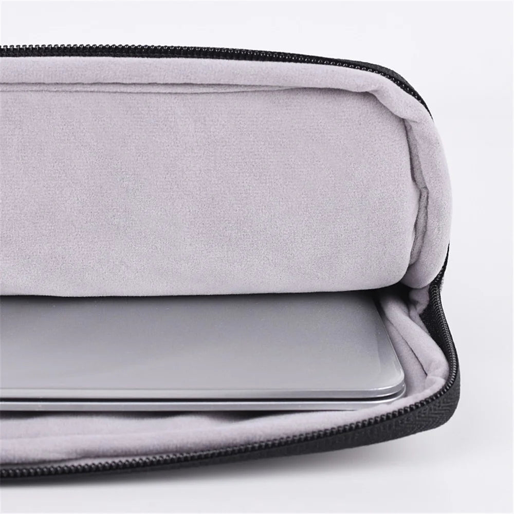 CANVASARTISAN L2-108 Ultra-thin Notebook Case Universal Zipper Laptop Carrying Pouch with Mini Storage Bag for 15-inch Laptops - Dark Grey - 7