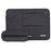 CANVASARTISAN L2-108 Ultra-thin Laptop Case Slim Zipper Notebook Carrying Pouch with Mini Storage Bag for 11 inch Computers - Dark Grey - 1