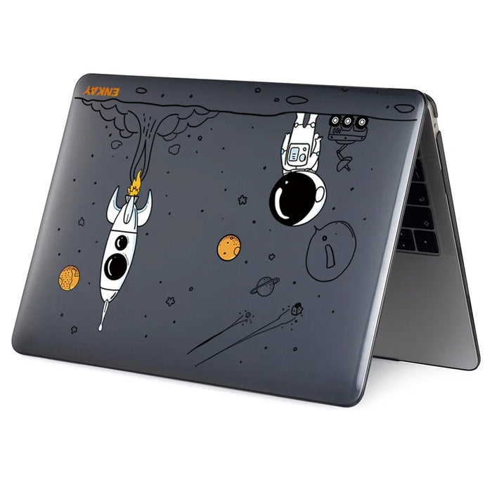 ENKAY HAT PRINCE for MacBook Pro 15 inch (2016-2017) A1707/ (2018-2019) A1990 Astronaut Pattern Design Hard PC Crystal Clear Laptop Protective Case Polycarbonate Notebook Shell Cover - Astronaut No.1 - 3