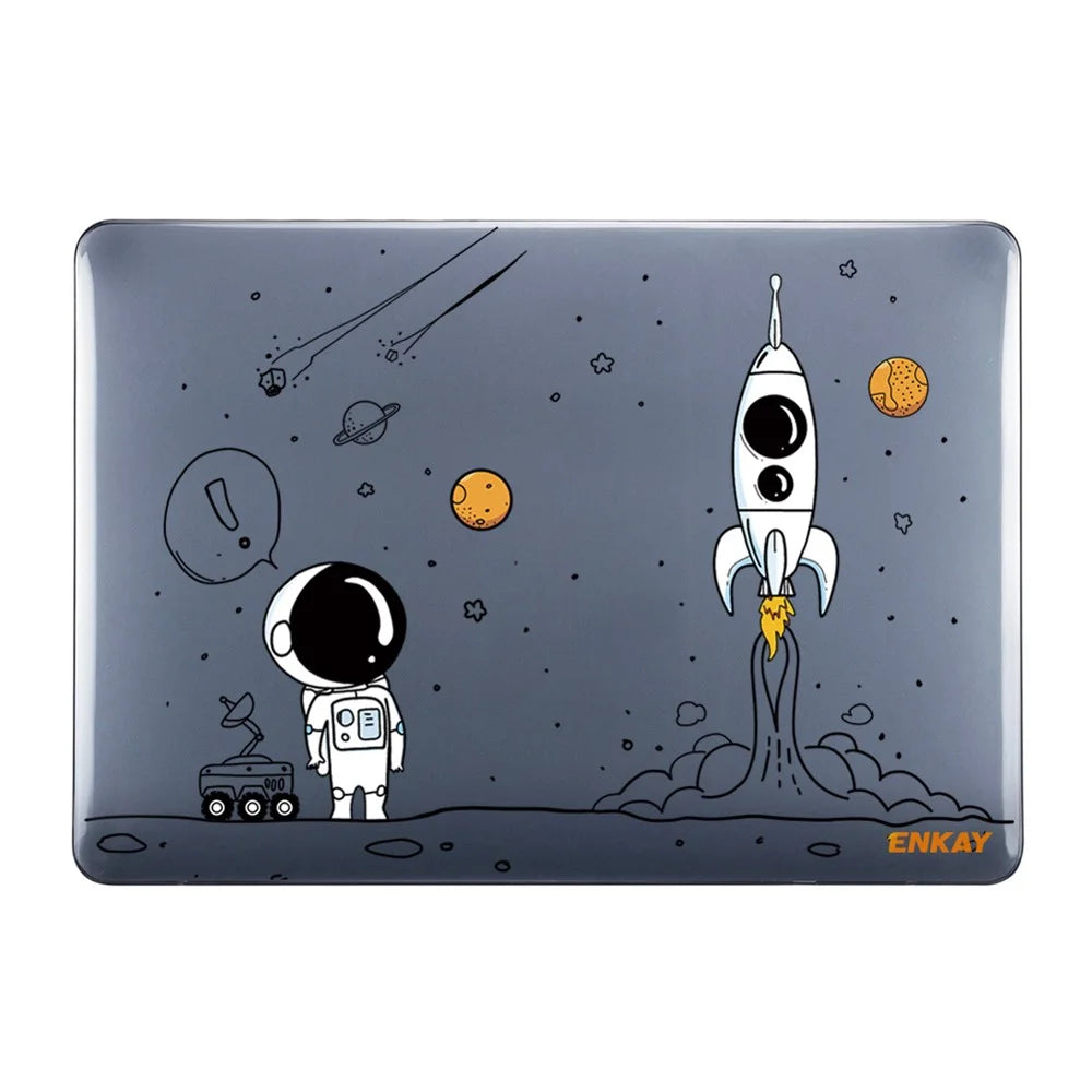 ENKAY HAT PRINCE for MacBook Air 13 inch (2018-2019) A1932 Durable Laptop Hard PC Protective Case Astronaut Pattern Polycarbonate Notebook Shell Cover - Astronaut No.1 - 6