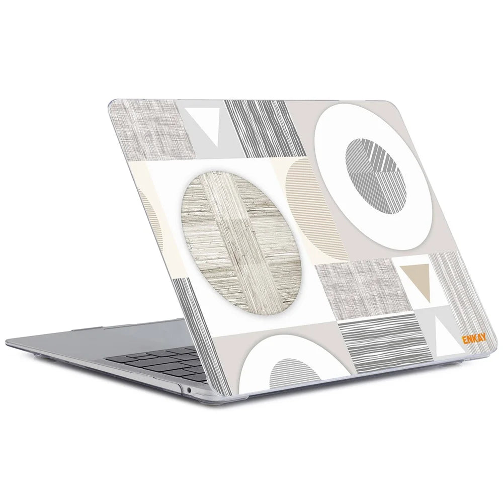 ENKAY HAT PRINCE for MacBook Pro 16 inch (2026) A3429 A3428 / (2025) A3186 A3403 / (2024) A2991 / (2023) A2780 / (2021) A2485 Geometry Series PC Laptop Case Pattern Notebook Cover - Geometry No.3 - 2