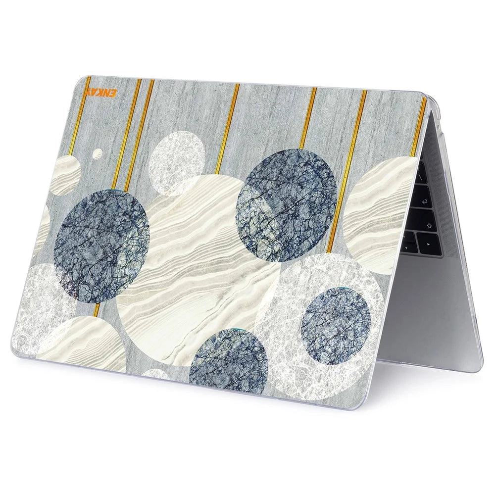 ENKAY HAT PRINCE for MacBook Air 13 inch (2018-2019) A1932 Geometry Series Crystal Clear Hard PC Laptop Protective Case Polycarbonate Notebook Cover - Geometry No.2 - 5