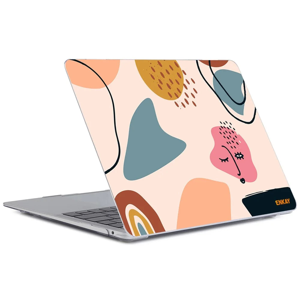 ENKAY HAT PRINCE for MacBook Air 13 inch (2020) A2179/A2337 Geometry Series Laptop Hard Protective Case Polycarbonate Front Back Notebook Cover - Geometry No.7 - 2