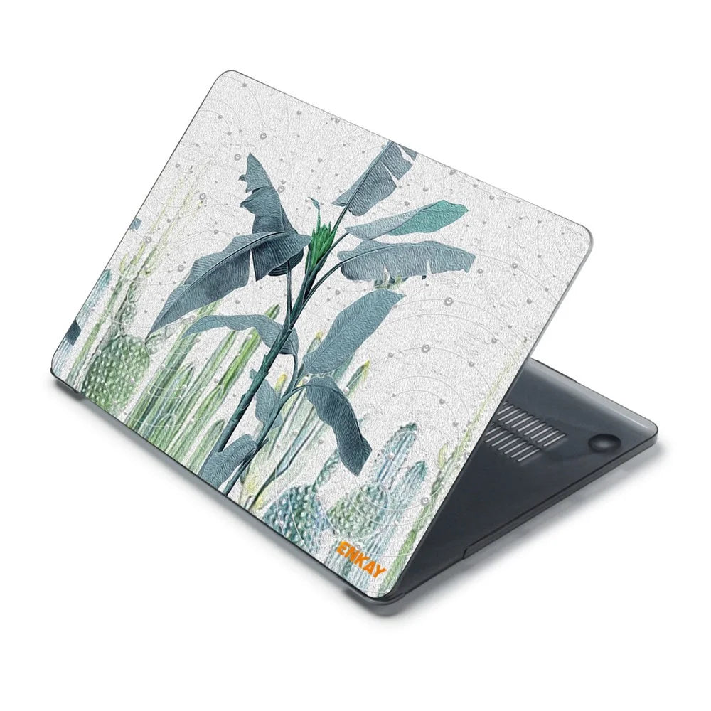 ENKAY HAT PRINCE for MacBook Pro 13 inch (2016-2017) A1706 A1708/ (2018-2019) A1989/ (2019) A2159 Natural Pattern Heavy Duty Heat Dissipation Hard PC Shell Case - Banana Leaves - 5