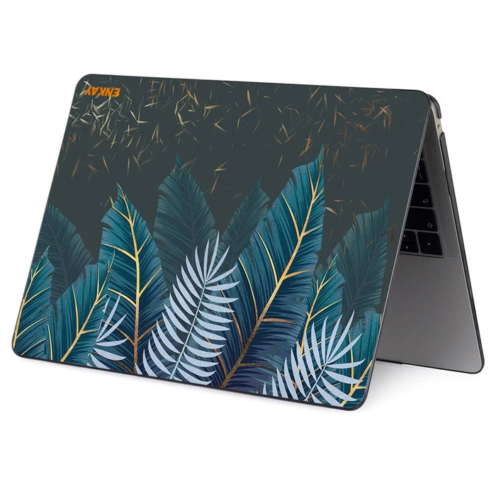 ENKAY HAT PRINCE for MacBook Air 13 inch (2018) A1932 Fashionable Shockproof Natural Pattern Laptop Protector Hard PC Case Notebook Cover - Palm Frond - 3