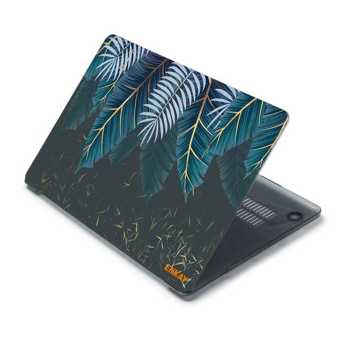 ENKAY HAT PRINCE for MacBook Air 13 inch (2018) A1932 Fashionable Shockproof Natural Pattern Laptop Protector Hard PC Case Notebook Cover - Palm Frond - 5