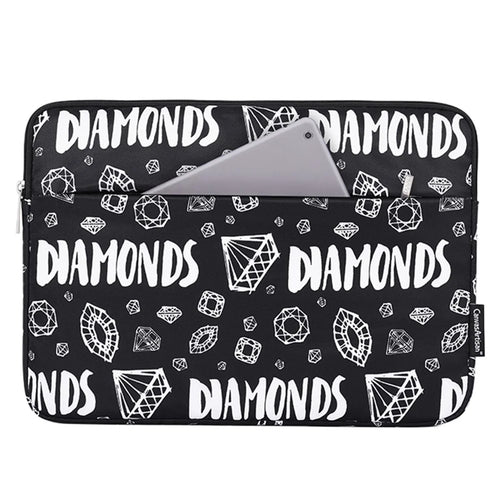 CANVASARTISAN H15-11 Diamond Pattern Soft Lining Laptop Sleeve Storage Bag Notebook Carrying Case for 12-inch Notebook - 1