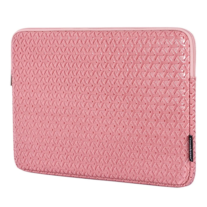 CANVASARTISAN L30-01 Rhombus Pattern PU Leather Laptop Protective Sleeve Notebook Carrying Bag for 14-inch Laptop - 3