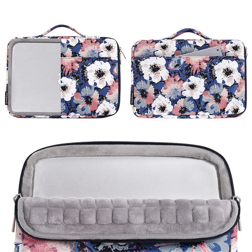 CANVASARTISAN KH43-05 15-inch Laptop Handbag Protective Sleeve Flower Pattern Notebook Carrying Case - 1