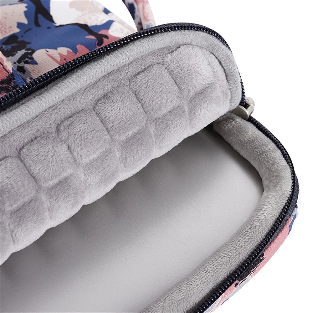 CANVASARTISAN KH43-05 15-inch Laptop Handbag Protective Sleeve Flower Pattern Notebook Carrying Case - 4