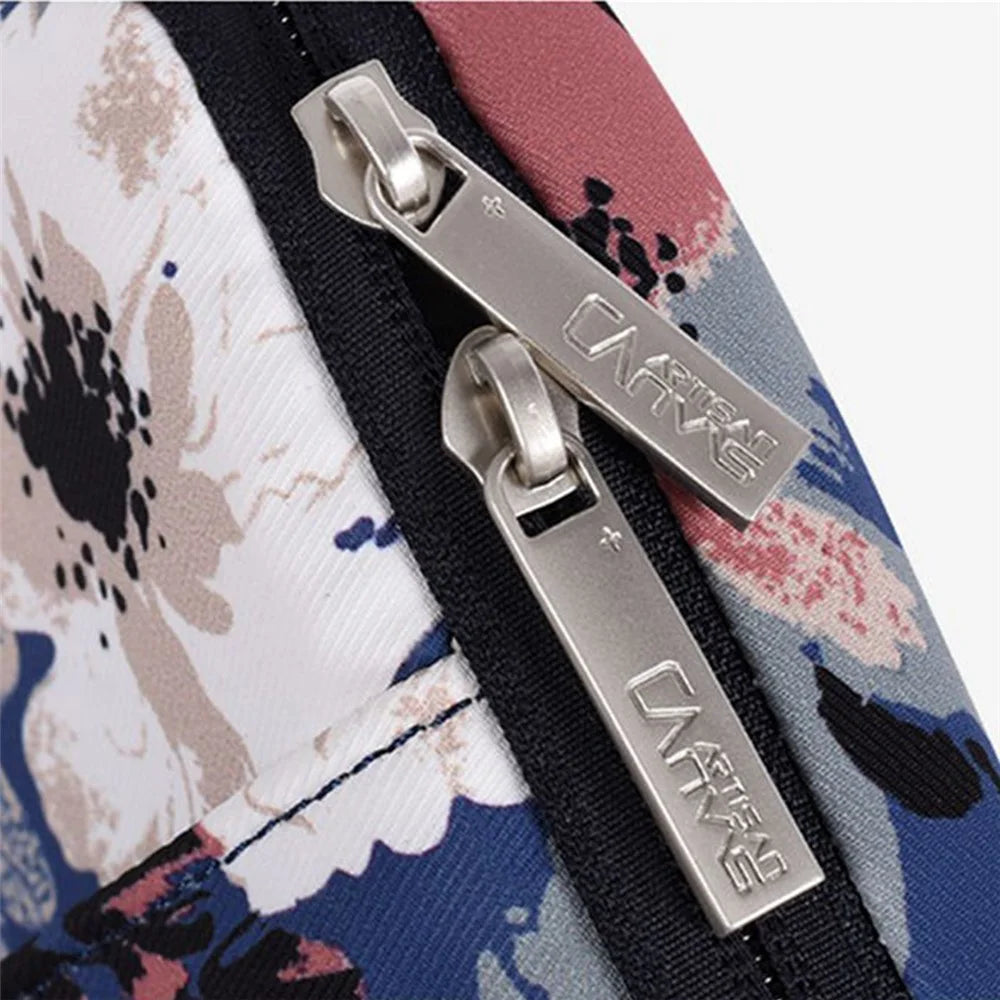 CANVASARTISAN KH43-05 15-inch Laptop Handbag Protective Sleeve Flower Pattern Notebook Carrying Case - 7