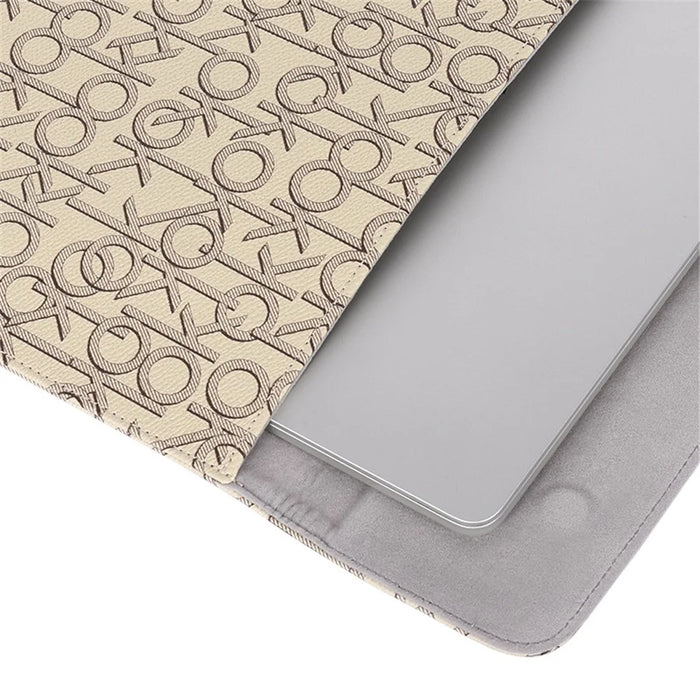 CANVASARTISAN E61-01 12-inch Laptop Carrying Bag Letter OK Printing Magnetic Flip PU Leather Notebook Sleeve - 4