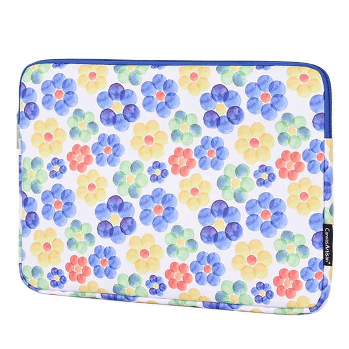 CANVASARTISAN G51-01 PU Leather Flower Pattern Laptop Bag Zipper Notebook Sleeve for 12-inch Laptop - 3
