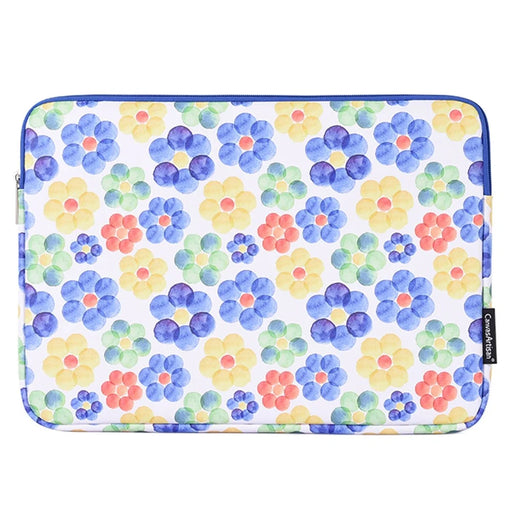 CANVASARTISAN G51-01 15-inch Laptop Bag PU Leather Flower Printing Ultra-thin Protective Notebook Sleeve - 2