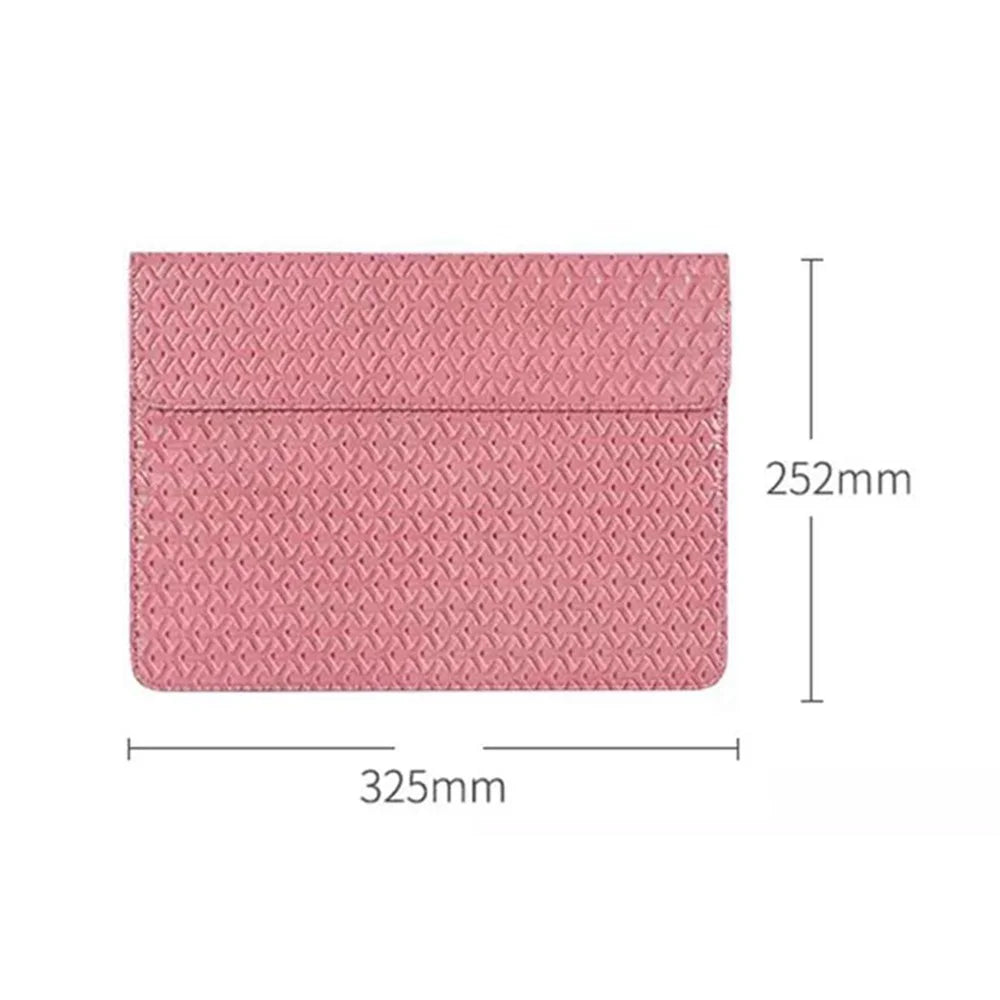 CANVASARTISAN EL30-01 Woven Texture Wear-resistant Laptop Carrying Case PU Leather Scratch-proof Tablet Sleeve Bag for 12 inch Laptops - 7