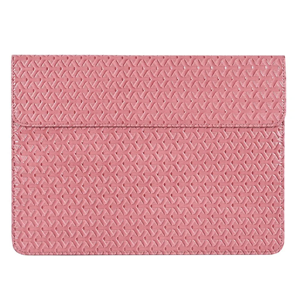 CANVASARTISAN EL30-01 Wear-resistant PU Leather 13 inch Laptop Carrying Case Scratch-proof Woven Texture Tablet Sleeve Bag with Magnetic Buckle - 1