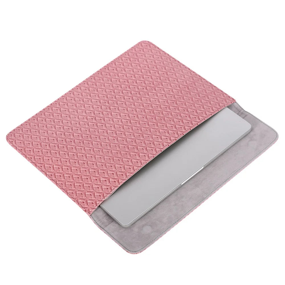 CANVASARTISAN EL30-01 Wear-resistant PU Leather 13 inch Laptop Carrying Case Scratch-proof Woven Texture Tablet Sleeve Bag with Magnetic Buckle - 4