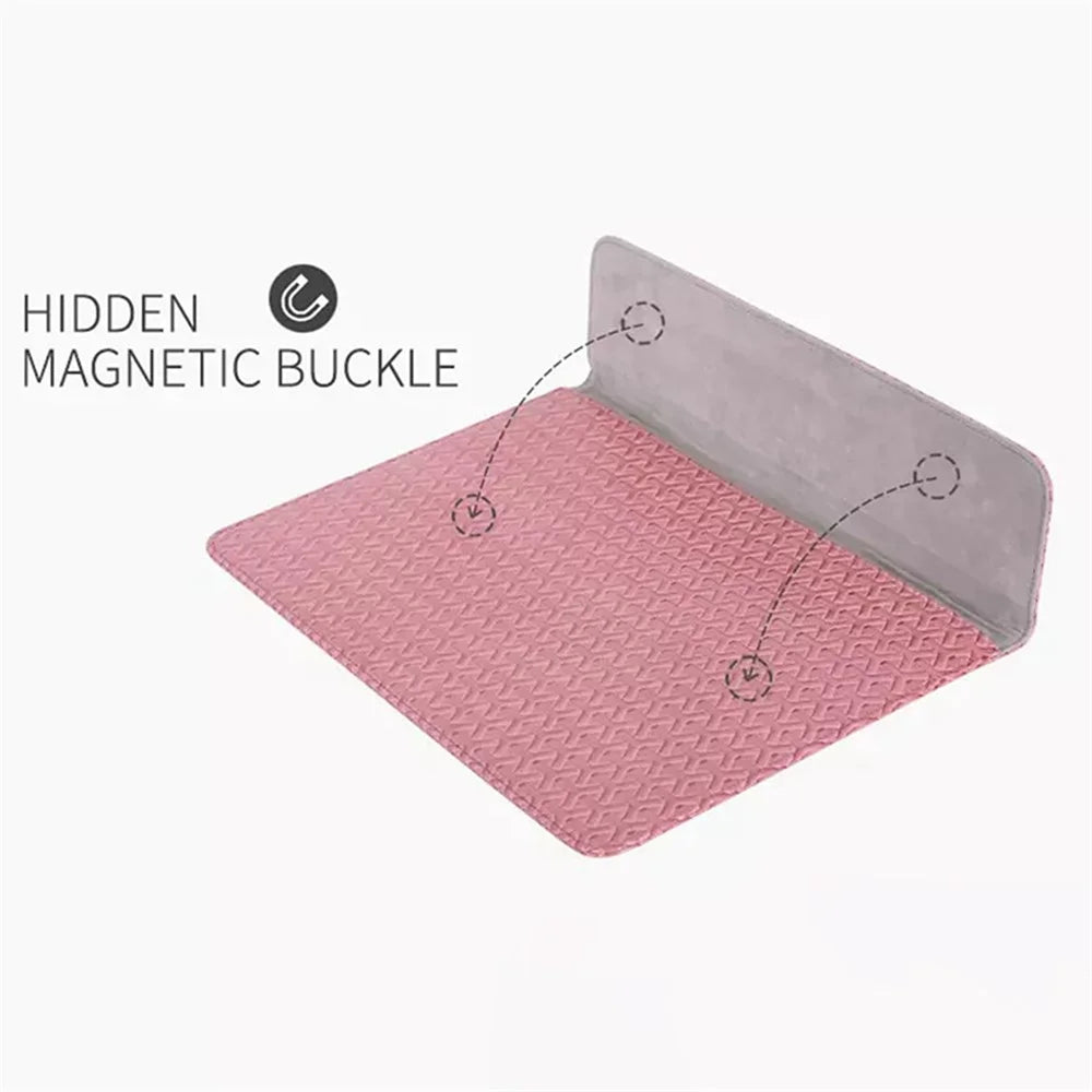 CANVASARTISAN EL30-01 Wear-resistant PU Leather 13 inch Laptop Carrying Case Scratch-proof Woven Texture Tablet Sleeve Bag with Magnetic Buckle - 6