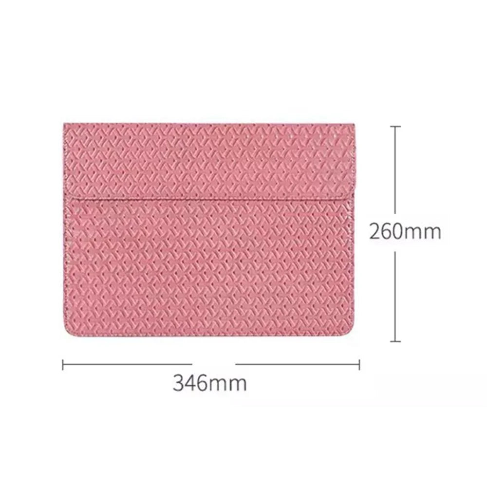 CANVASARTISAN EL30-01 Wear-resistant PU Leather 13 inch Laptop Carrying Case Scratch-proof Woven Texture Tablet Sleeve Bag with Magnetic Buckle - 7