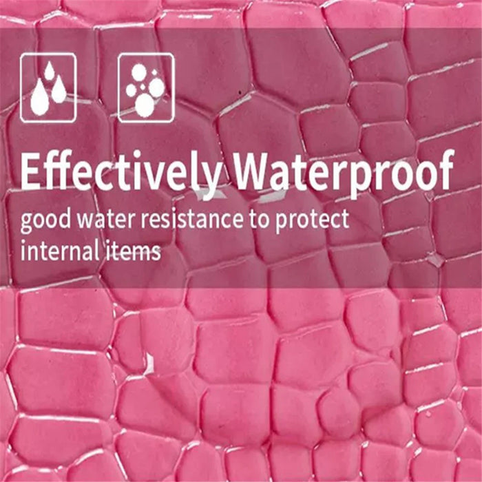 CANVASARTISAN L32-03 Crocodile Texture PU Leather Laptop Sleeve Bag Notebook Carrying Case - Pink/for 15-inch Laptop - 7