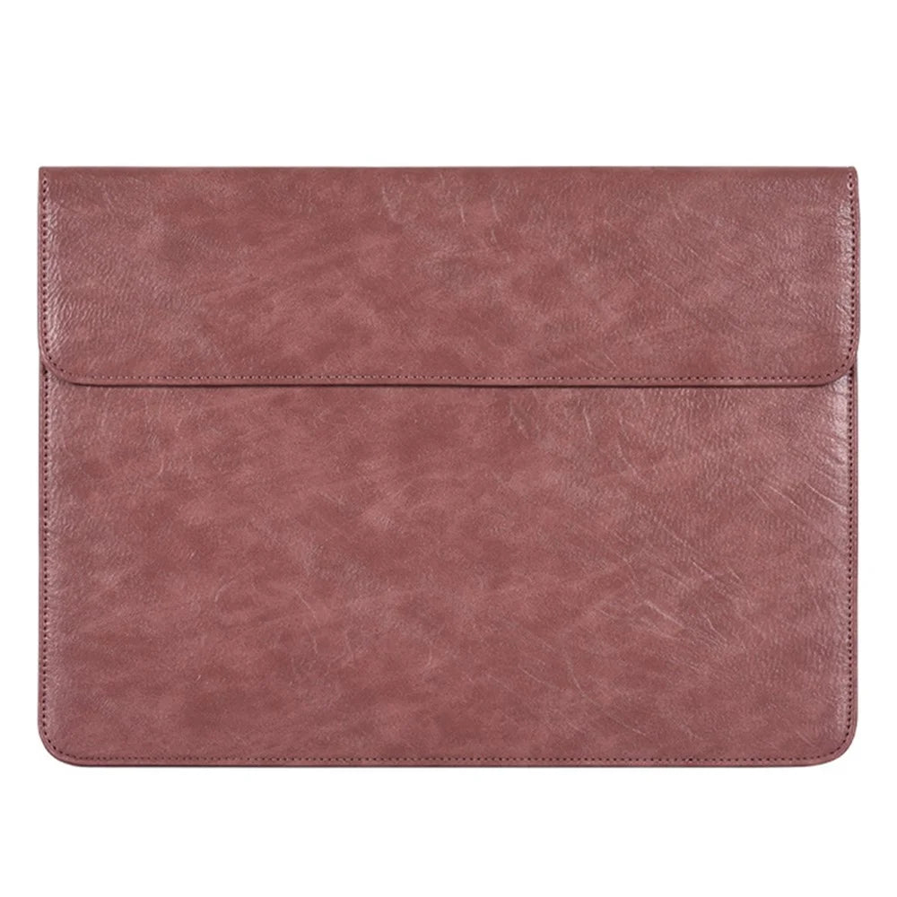 CANVASARTISAN EL31-01 Business Style PU Leather Laptop Sleeve Notebook Carrying Bag with Magnetic Flip Cover - Brown/for 12-inch Laptop - 1