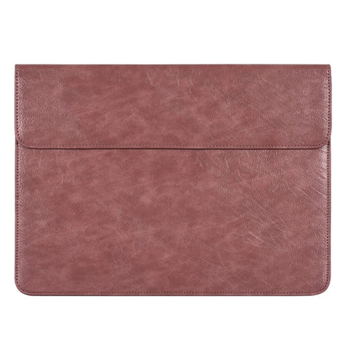 CANVASARTISAN EL31-01 Business Style PU Leather Laptop Sleeve Notebook Carrying Bag with Magnetic Flip Cover - Brown/for 12-inch Laptop - 1
