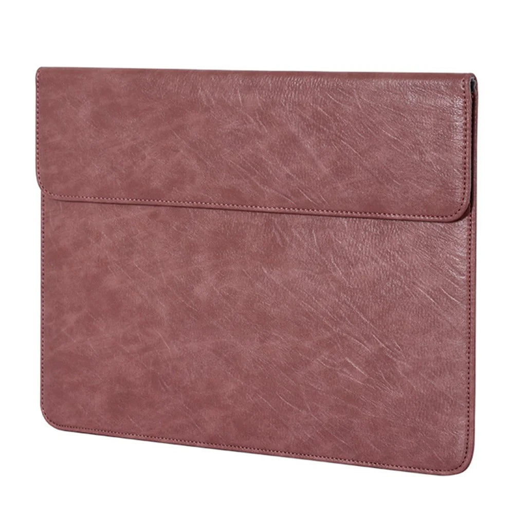 CANVASARTISAN EL31-01 Business Style PU Leather Laptop Sleeve Notebook Carrying Bag with Magnetic Flip Cover - Brown/for 12-inch Laptop - 4