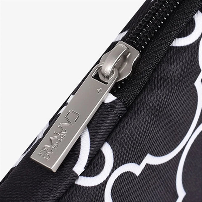 CANVASARTISAN H39-T0121 Rhombus Grid Pattern Laptop Sleeve Screatch-resistant Zipper Notebook Bag with Small Bag - Black/for 11-inch Laptop - 7