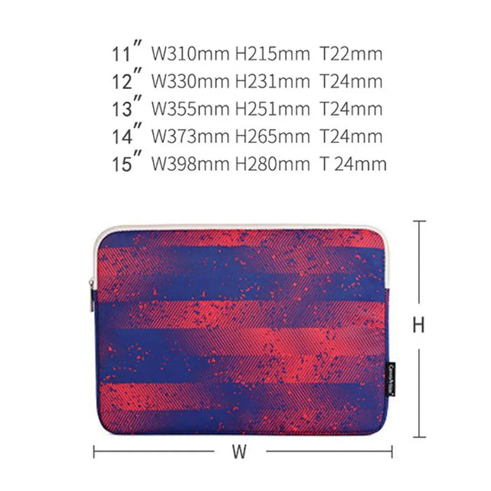 CANVASARTISAN H49-01 Graffiti Pattern Notebook Carrying Bag Anti-scratch Protective Laptop Sleeve Case - Blue/Red/for 11-inch Laptop - 4