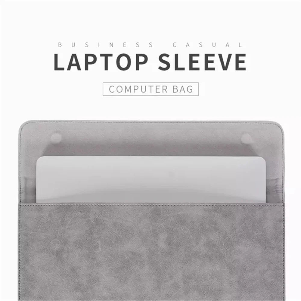 CANVASARTISAN EL11-01 Fashion Ultra-thin Laptop Sleeve Magnetic Lid PU Leather Envelope Notebook Carrying Bag - 15-inch - 3