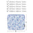 CANVASARTISAN G54-11 Front Pocket Zipper PU Leather Laptop Sleeve Flower Pattern Full Protection Notebook Carrying Bag - Blue/White/for 11-inch Laptop - 5