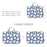 CANVASARTISAN H34-B01 Chrysanthemum Pattern Laptop Handbag Polyester Zipper Notebook Carrying Bag with Handle Design - Blue/for 13-inch Laptop - 4