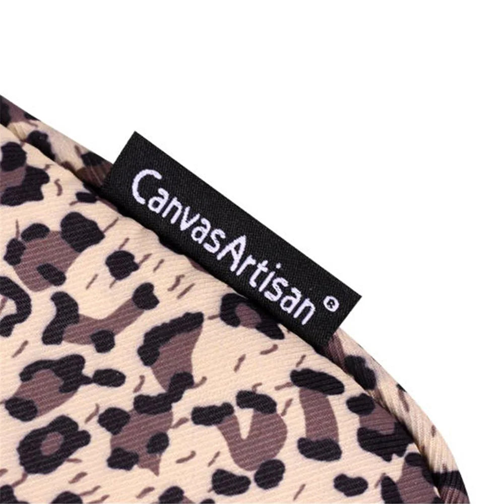 CANVASARTISAN H31-T0121 Leopard Pattern Laptop Sleeve Ultra-thin Computer Bag Pouch with Small Bag - Yellow/for 11-inch Laptop - 7