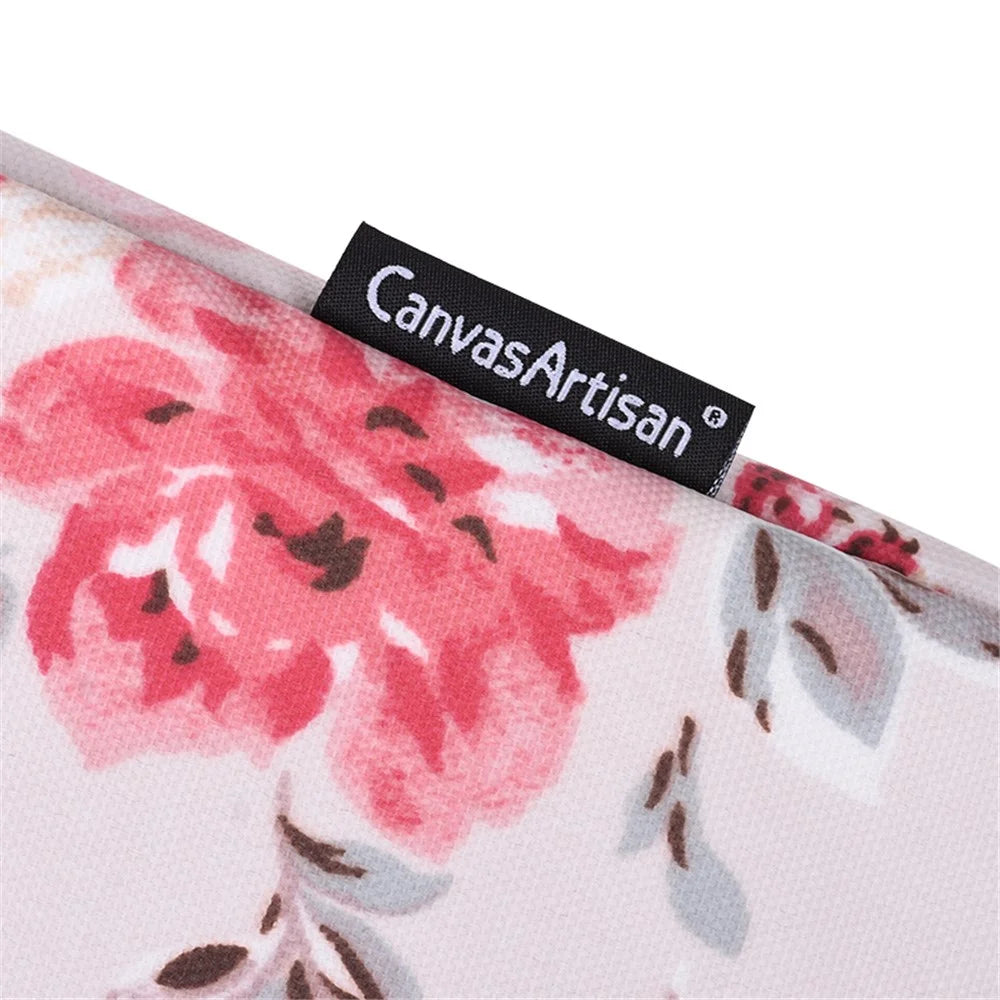 CANVASARTISAN H10-T0121 Notebook PC Carrying Case Watercolor Flower Pattern Protective Laptop Sleeve with Small Bag - White/for 11-inch Laptop - 7