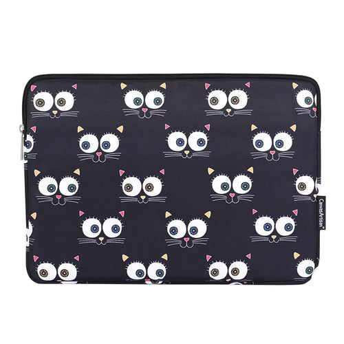 CANVASARTISAN H22-01 Eyes Pattern Laptop Carrying Bag Notebook PC Protective Sleeve - Black/for 11-inch Laptop - 1