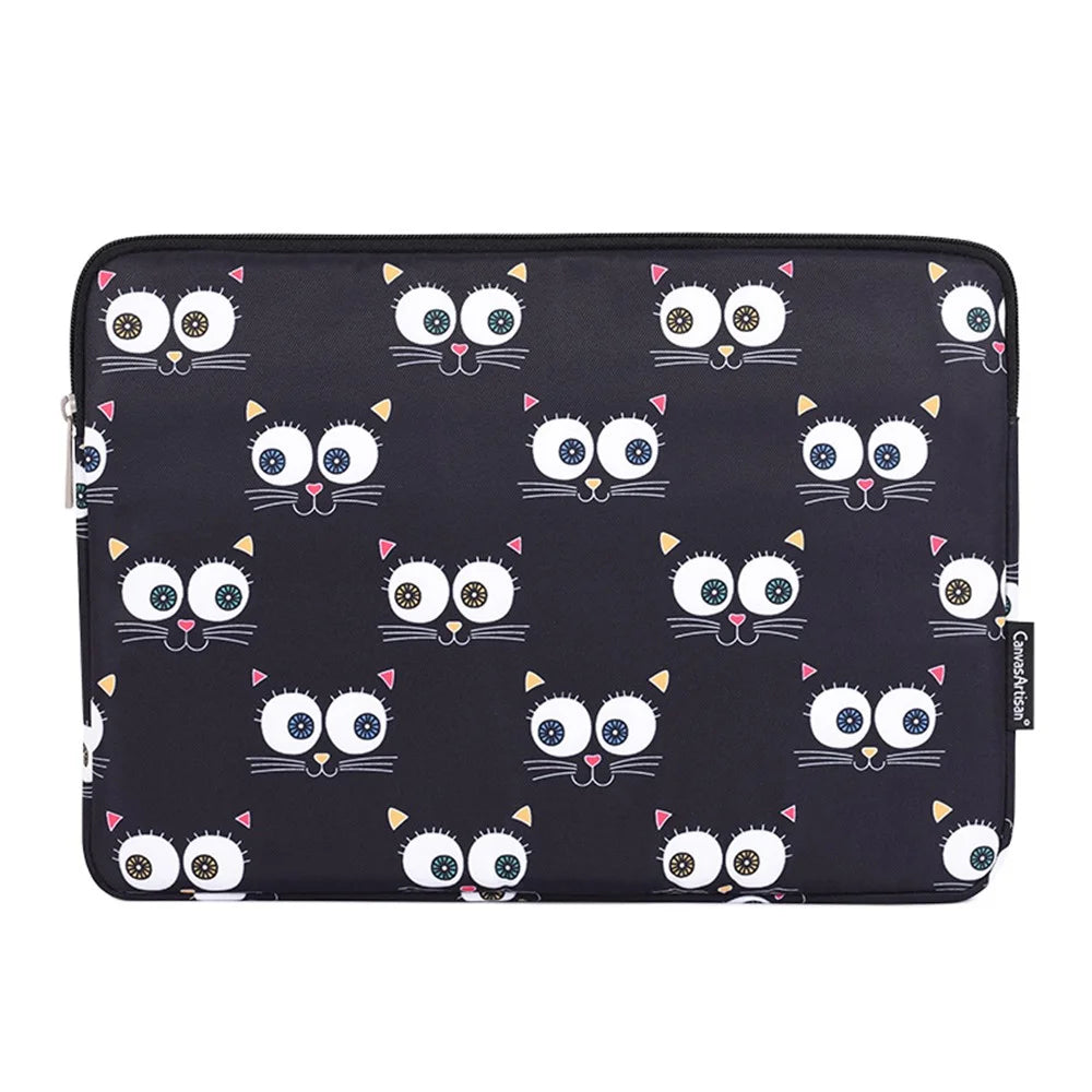 CANVASARTISAN H22-01 Eyes Pattern Laptop Carrying Bag Notebook PC Protective Sleeve - Black/for 11-inch Laptop - 1
