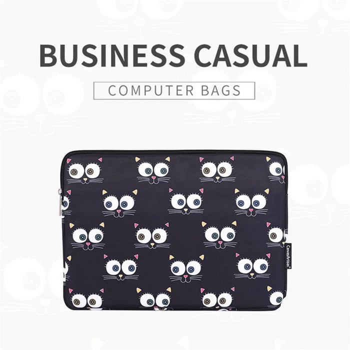 CANVASARTISAN H22-01 Eyes Pattern Laptop Carrying Bag Notebook PC Protective Sleeve - Black/for 11-inch Laptop - 2