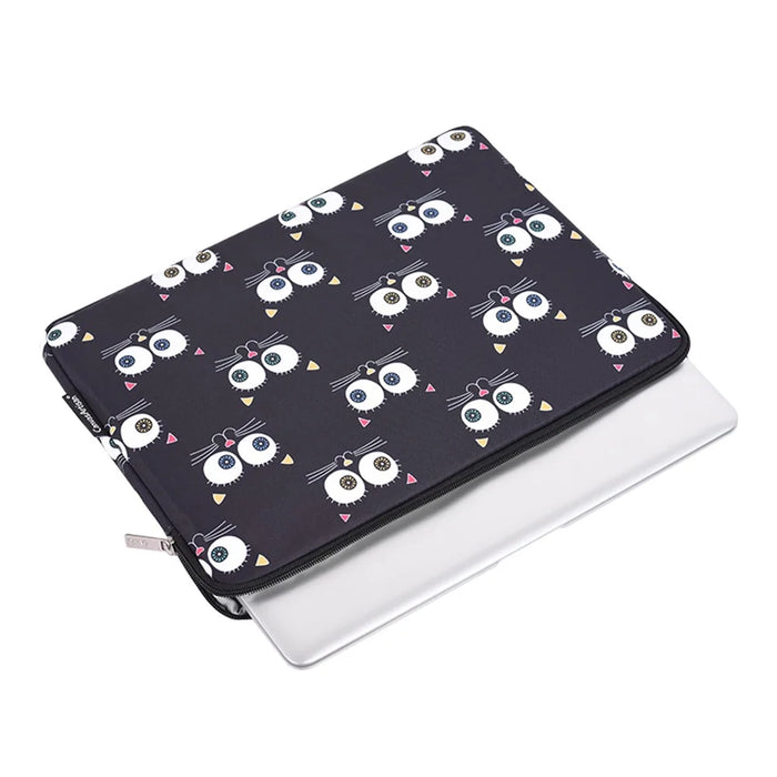 CANVASARTISAN H22-01 Eyes Pattern Laptop Carrying Bag Notebook PC Protective Sleeve - Black/for 11-inch Laptop - 3