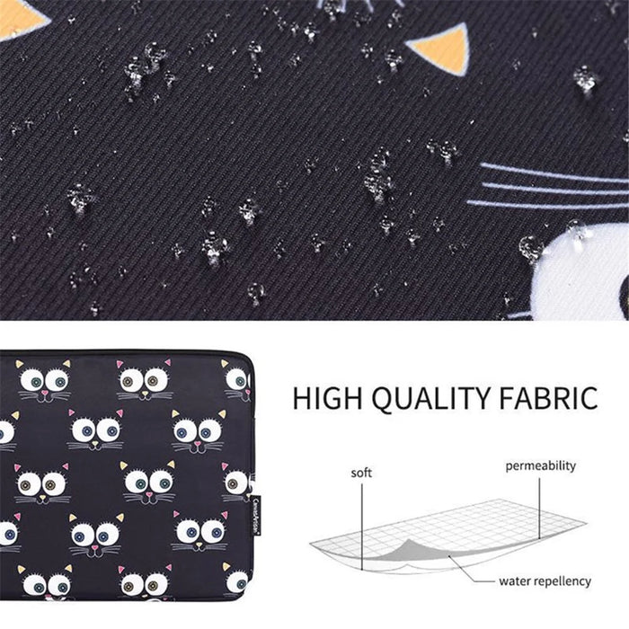 CANVASARTISAN H22-01 Eyes Pattern Laptop Carrying Bag Notebook PC Protective Sleeve - Black/for 11-inch Laptop - 6