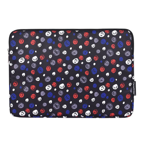 CANVASARTISAN H13-01 Dots Printing Laptop Bag Protective Sleeve Zipper Notebook Case - Black/for 11-inch Laptop - 1