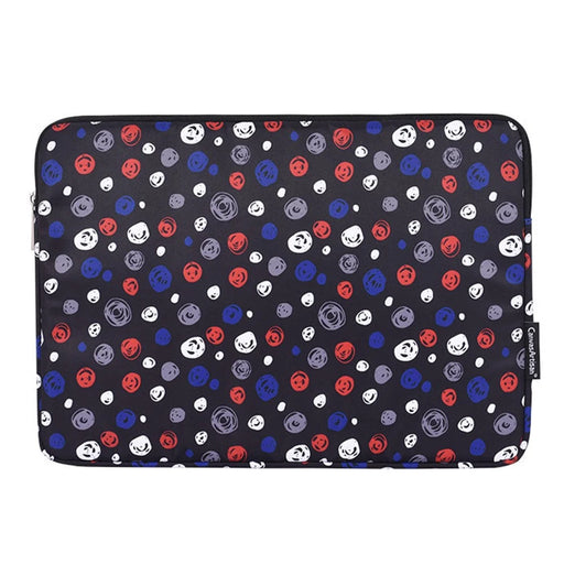 CANVASARTISAN H13-01 Dots Printing Laptop Bag Protective Sleeve Zipper Notebook Case - Black/for 11-inch Laptop - 1
