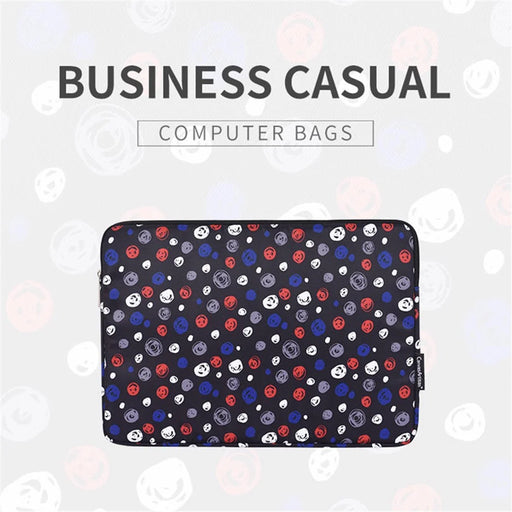 CANVASARTISAN H13-01 Dots Printing Laptop Bag Protective Sleeve Zipper Notebook Case - Black/for 11-inch Laptop - 2