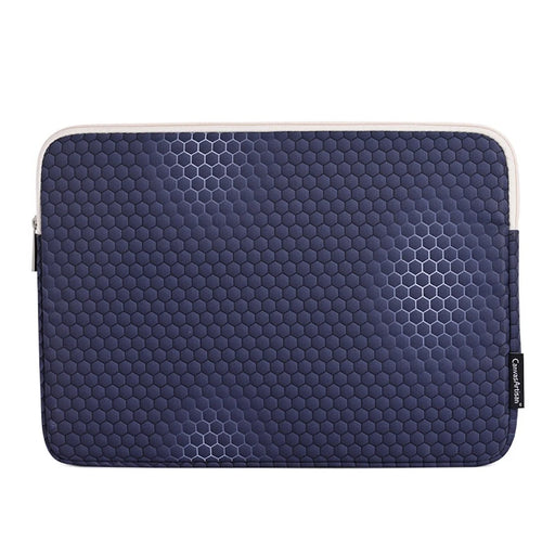 CANVASARTISAN H48-01 Laptop Sleeve Scratch-resistant Honeycomb Pattern Notebook Carrying Bag - Dark Blue/for 11-inch Laptop - 1