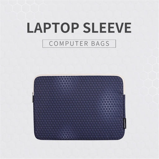 CANVASARTISAN H48-01 Laptop Sleeve Scratch-resistant Honeycomb Pattern Notebook Carrying Bag - Dark Blue/for 11-inch Laptop - 2